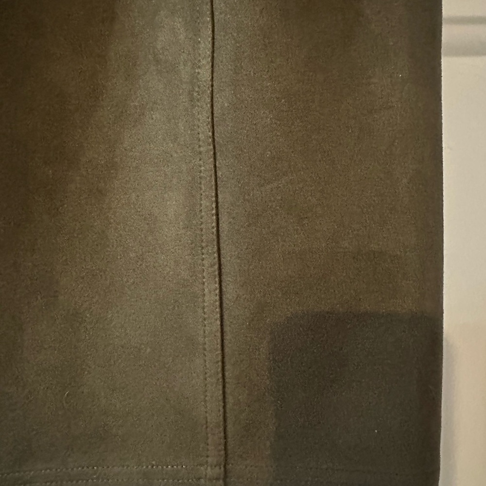 Premise Olive Green Faux Suede Pencil Skirt. Size medium. - Picture 5 of 6